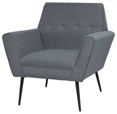 vidaXL Kreslo, svetlosivé, oceľ a látka-