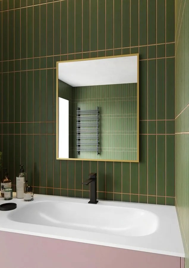 Sapho Sapho, NOTION SLIM guľaté zrkadlo v ráme, priemer 50cm, biela matná, NT500W