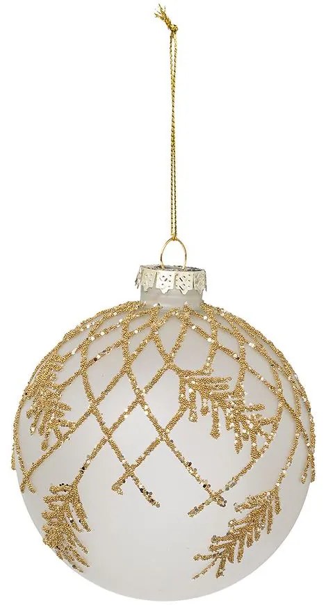 Sklenená guľa zlatá 9 cm 191783