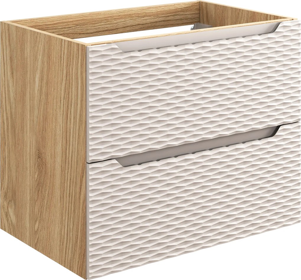 Comad Kúpeľňová skrinka pod umývadlo Ocean Beige 70 béžová/dub olejovaný
