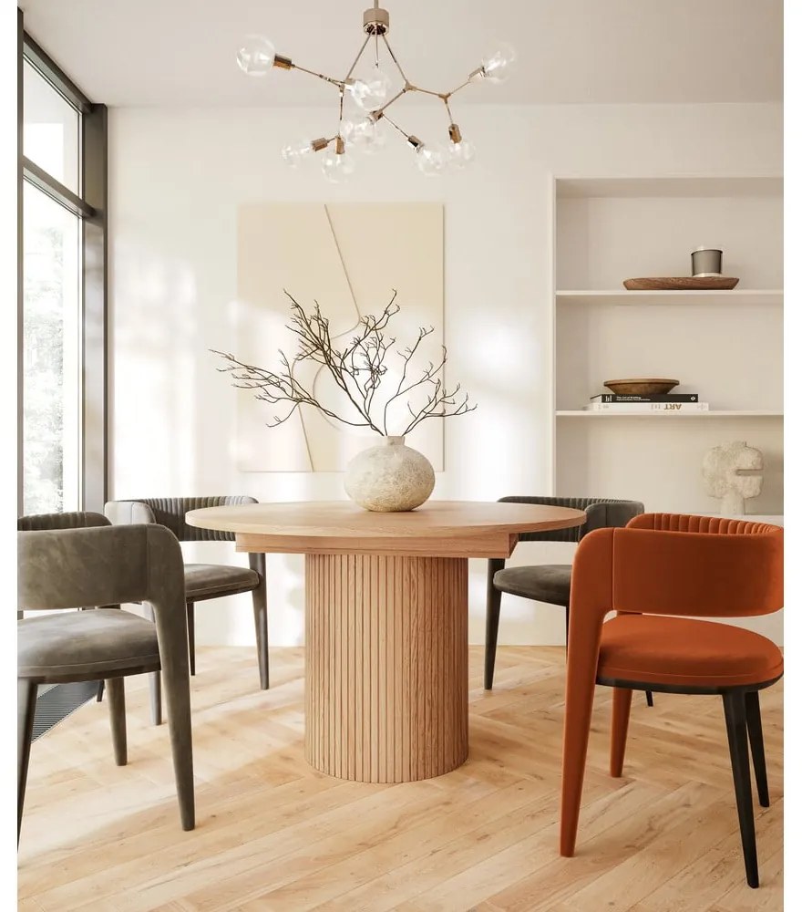 Okrúhly rozkladací jedálenský stôl v dekore duba ø 115 cm Malaga – Bonami Selection