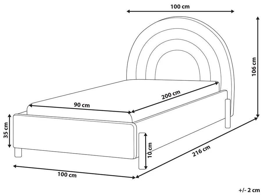 Jednolôžková posteľ 90 cm Annesile (béžová) (s roštom). Vlastná spoľahlivá doprava až k Vám domov. 1077526