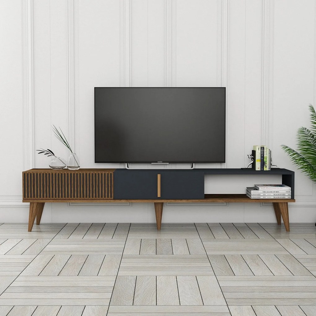 TV skrinka Milan Alt - Walnut, Anthracite