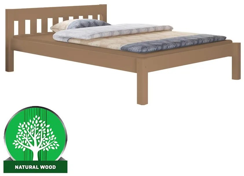Posteľ Pino 160x200 borovica morená dub