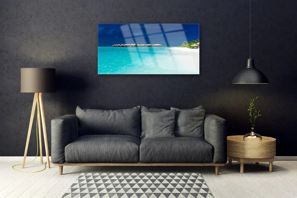 Obraz na skle More pláž príroda 100x50 cm