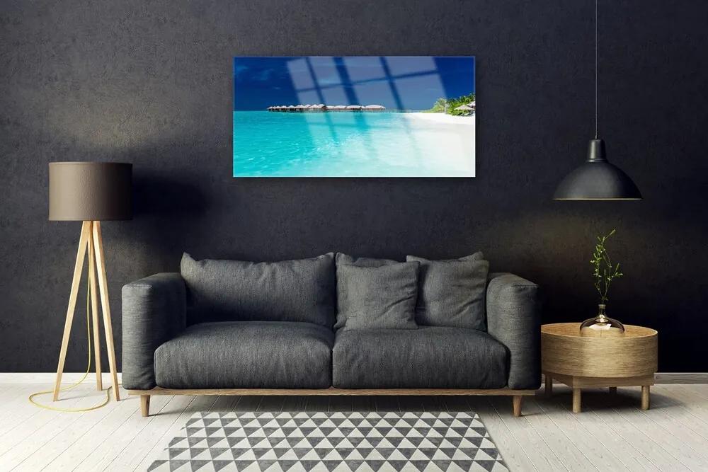 Obraz na skle More pláž príroda 120x60 cm