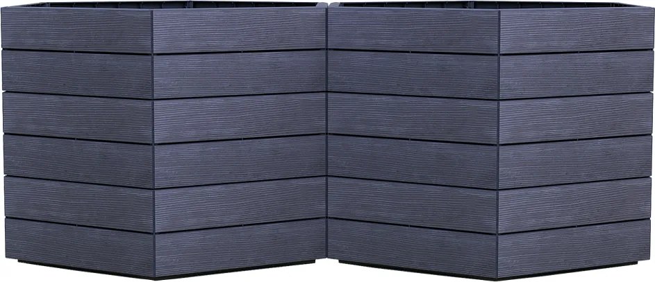 Garantia Ergo Vario 1 Vysoký záhon Wood, plast, 190 × 190 × 75 cm, antracit