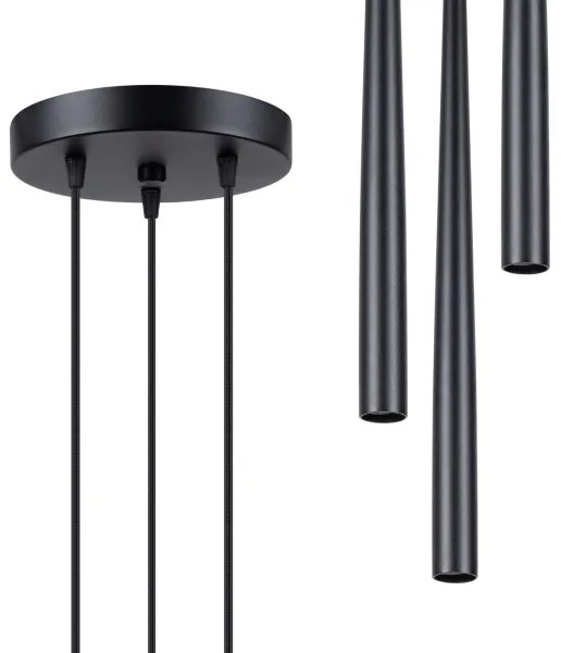 Sollux SL.1463 - Luster na lanku BLISS 3xG9/8W/230V čierna