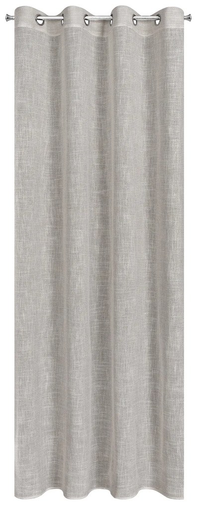 ZÁVES NA KRÚŽKOCH NEL 140X250 CM STRIEBORNÁ
