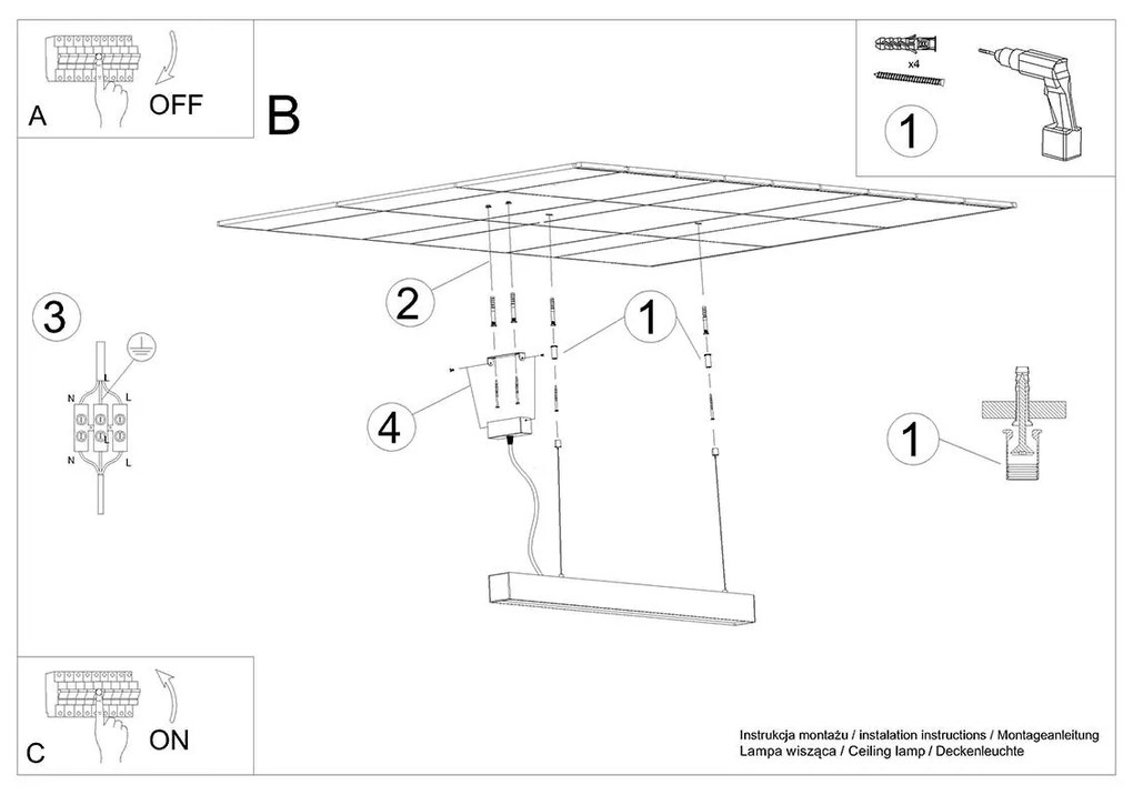 Závesné LED svietidlo Pinne 117, 1x LED 31w, 3000k, s