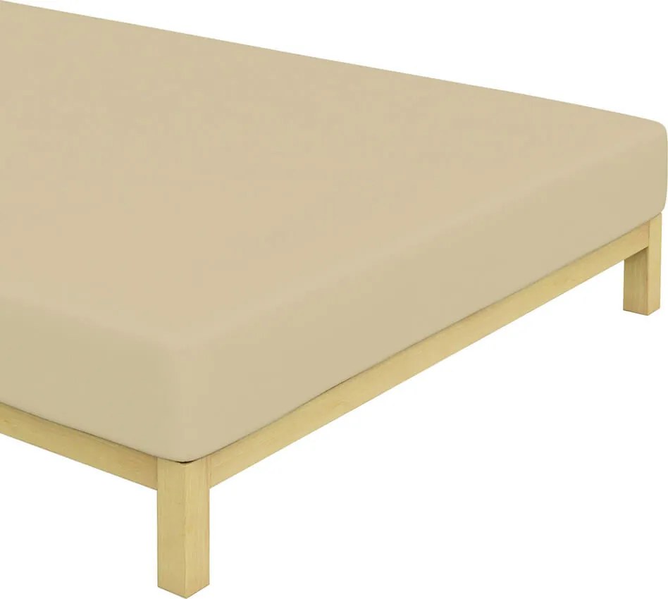 Jersey plachta na posteľ - Svetlo Béžová