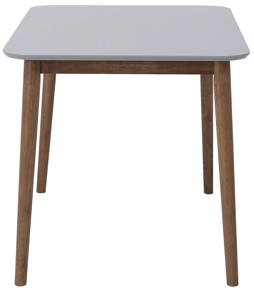 Drevený jedálenský stôl 118 x 77 cm sivá/tmavé drevo MODESTO Beliani
