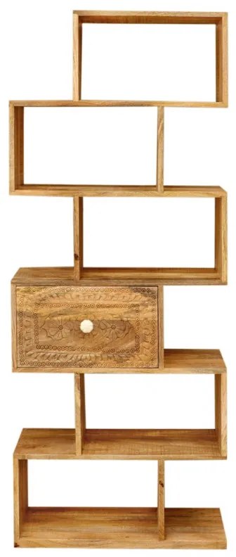 Knižnica Manu 60x150x30 indický masív mango