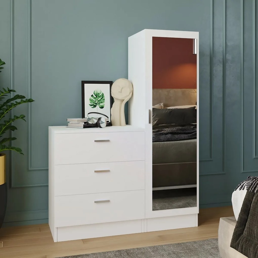 Komoda so zrkadlom Coco White