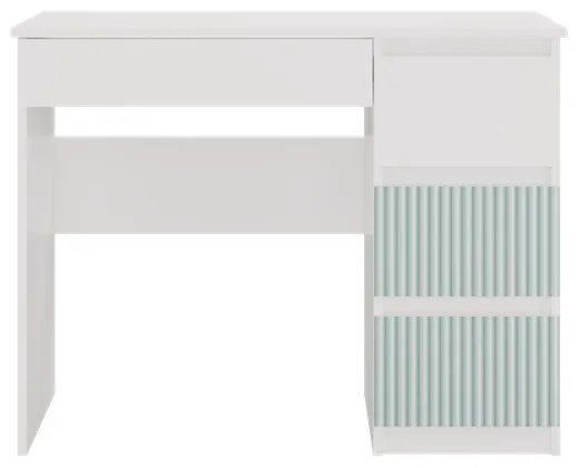 Detský písací stôl MALWA ARTESO bielo-zelený pravý