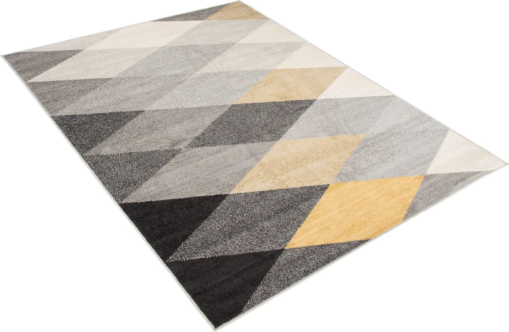 TA Koberec C939B ŠEDÁ/ŽLTÁ AZÚROVÁ Rozmer: 200x290 cm