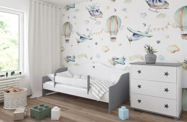 Detská posteľ HVIEZDA PW, Rozmer 140x80 cm, Farba biela, Matrace bez matraca