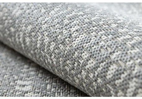 Koberec FLAT SISAL 48832637 Kruhy, bodky sivá / krémová Veľkosť: 80x150 cm