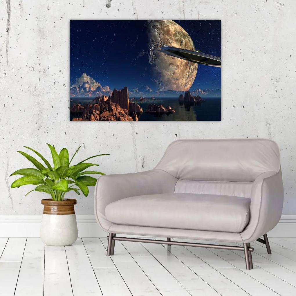 Obraz - Prílet mimozemšťanov (90x60 cm)
