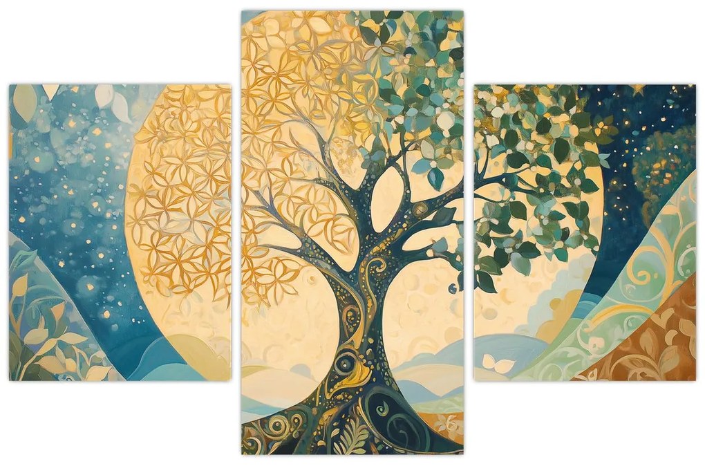 Obraz – Strom života v mesiaci (90x60 cm)