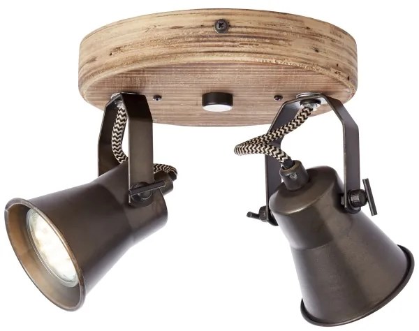 Brilliant - Bodové svietidlo SEED 2xGU10/5W/230V čierna/hnedá