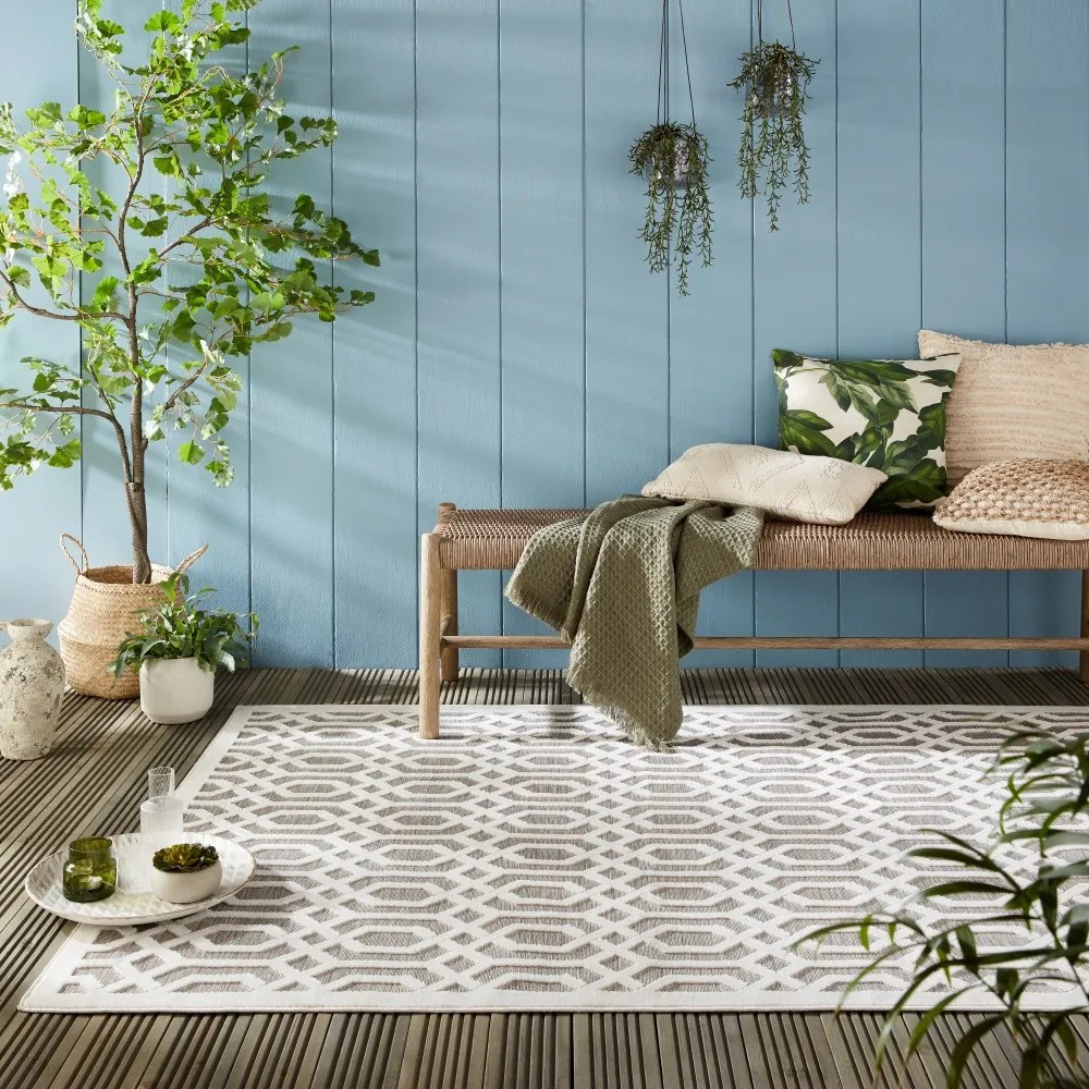 Kusový koberec Piatto Mataro Natural – na von aj na doma, 200x290, béžová, chodba / predsieň, Flair Rugs