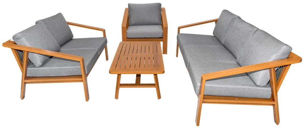 Záhradný nábytok 2 pohovky + kreslo + stôl RAMIZ 201890