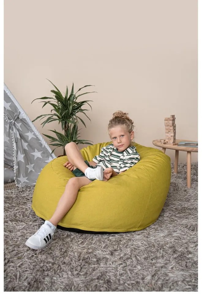 Zelený detský sedací vak Om 85 – SLOWDOWN