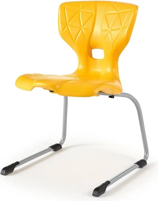 Školská stolička ALDA III, výška 460 mm, žltá