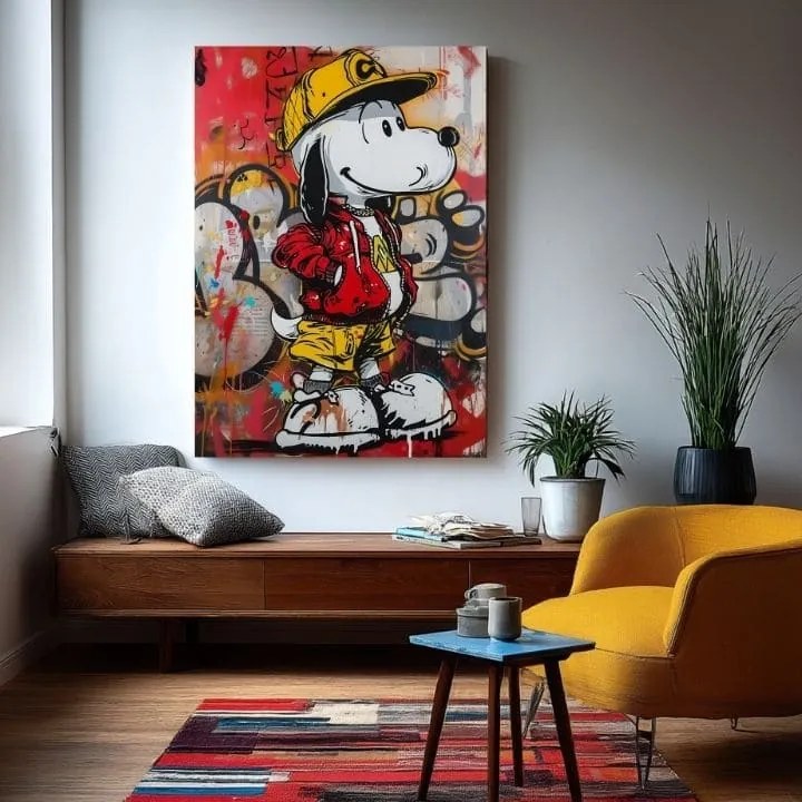 Obraz Cool Snoopy na plátne | Maľovaná štruktúra