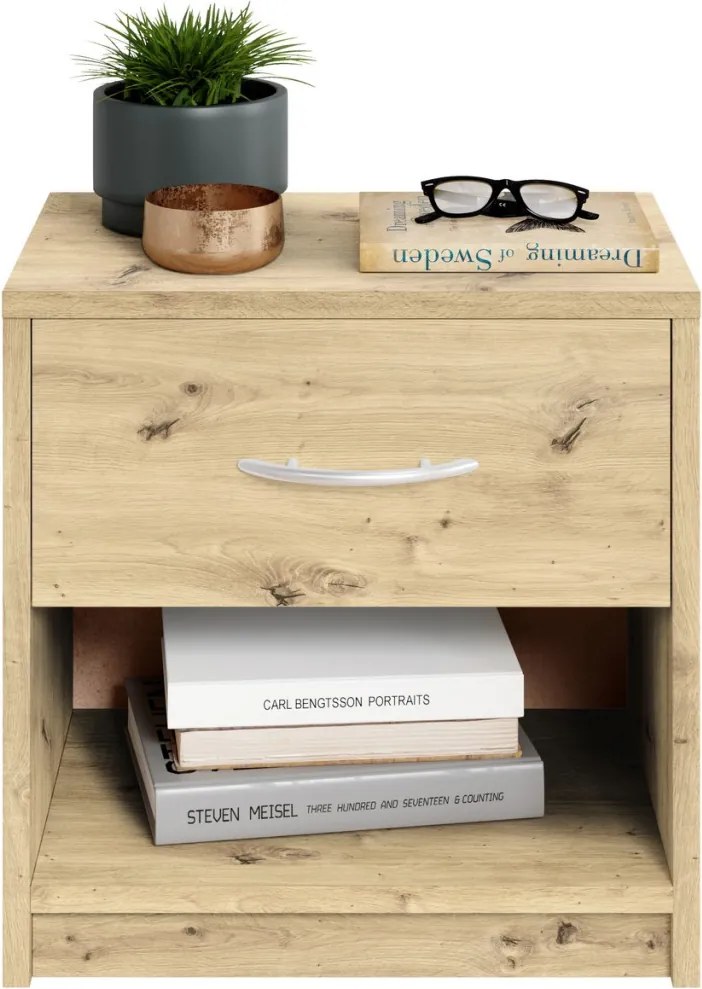 Nočný stolík s 1 zásuvkou Pepe, dub artisan