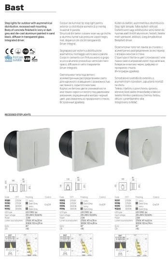 Redo 91196 - LED vonkajšie orientačné svietidlo BAST LED/2,5W/230V IP65 antracit