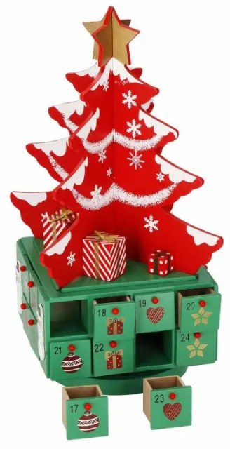 SPRINGOS Adventný kalendár Stromček s priehradkami