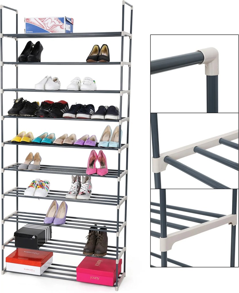 Sconto Regál na topánky LSA10G sivá