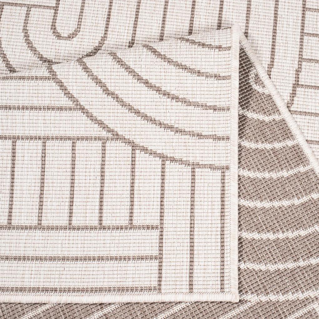 Dekorstudio Obojstranný koberec na terasu DuoRug 5842 - béžový Rozmer koberca: 160x230cm
