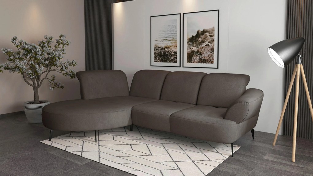 XXXLutz ROHOVÁ SEDAČKA, textil, bahenná hnedá Sit & More - Sedačky - 000144013244
