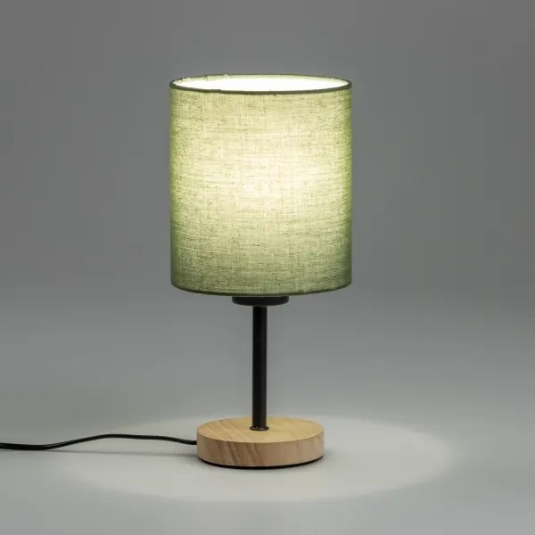 Brilagi - Stolná lampa NUBILA WOOD 1xE27/25W/230V dub/čierna