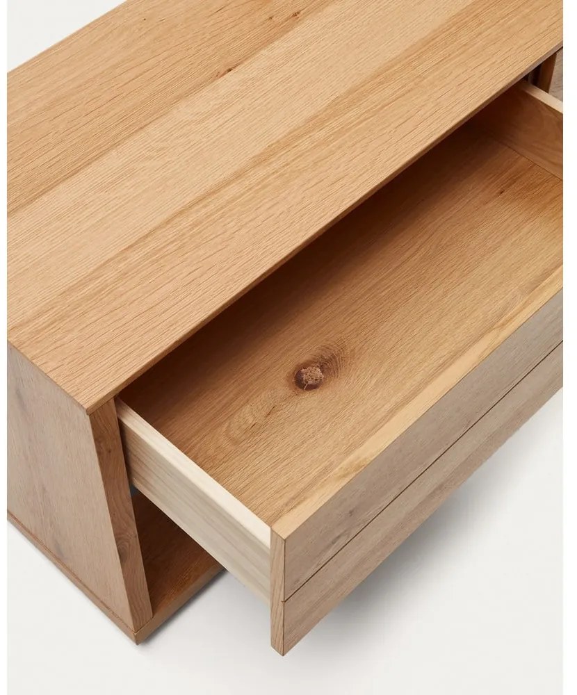 TV stolík v dekore duba v prírodnej farbe 200x51 cm Alguema – Kave Home