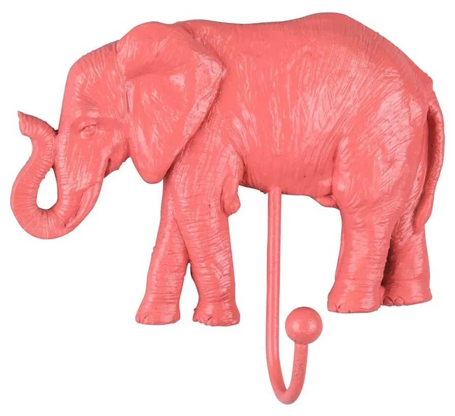 Vešiak Elephant ružový 12,5 x 10 cm