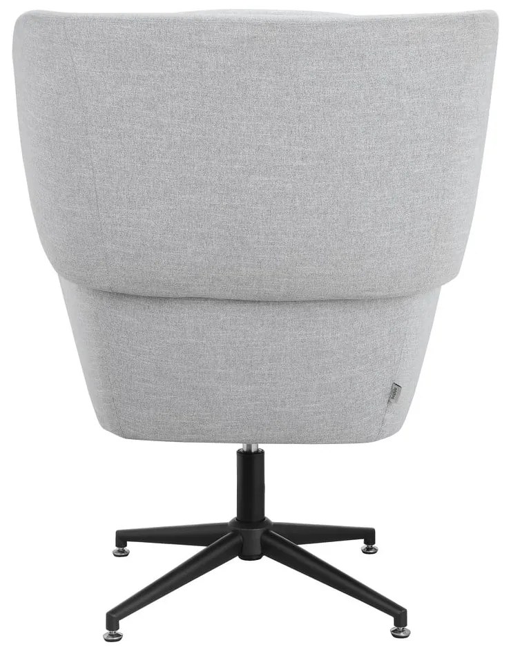 Svetlosivé zamatové kreslo ušiak Vanessa – Støraa