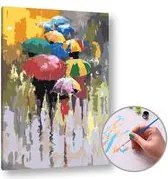 Maľovanie podľa čísel LETNÝ DÁŽĎ – nízka náročnosť