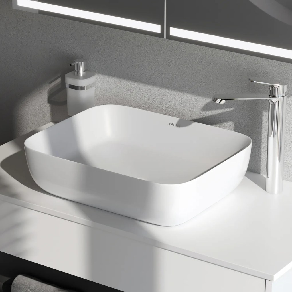 Pultové umývadlo 51 AM.PM Func MFAWCC10510WG biele lesklé