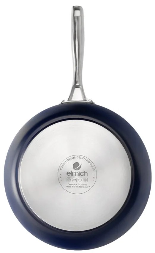 Elmich Nepriľnavá keramická Wok panvica Vital Ø 30 cm - tmavo modrá
