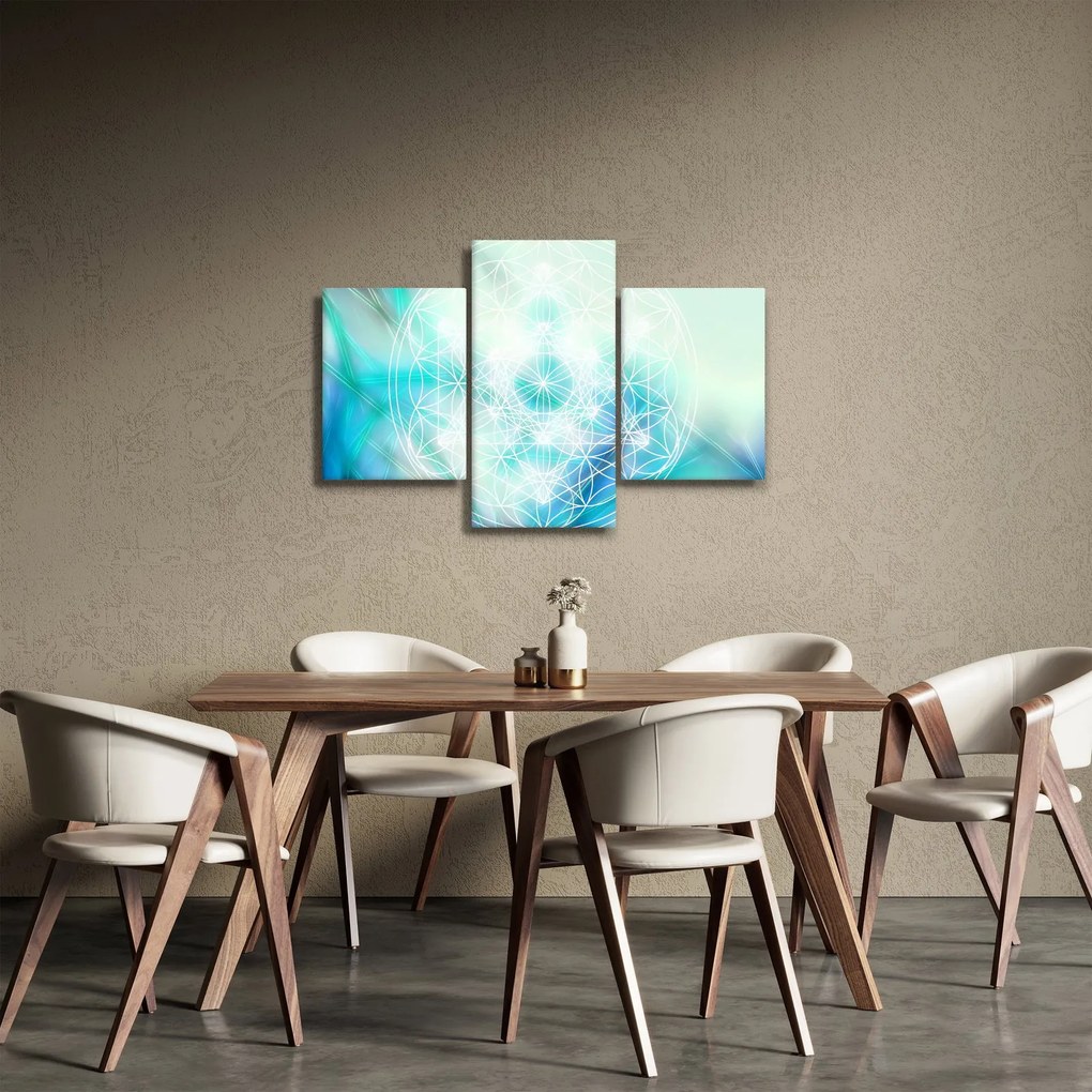 Obraz - Merkaba v tyrkysovom pozadí (90x60 cm)