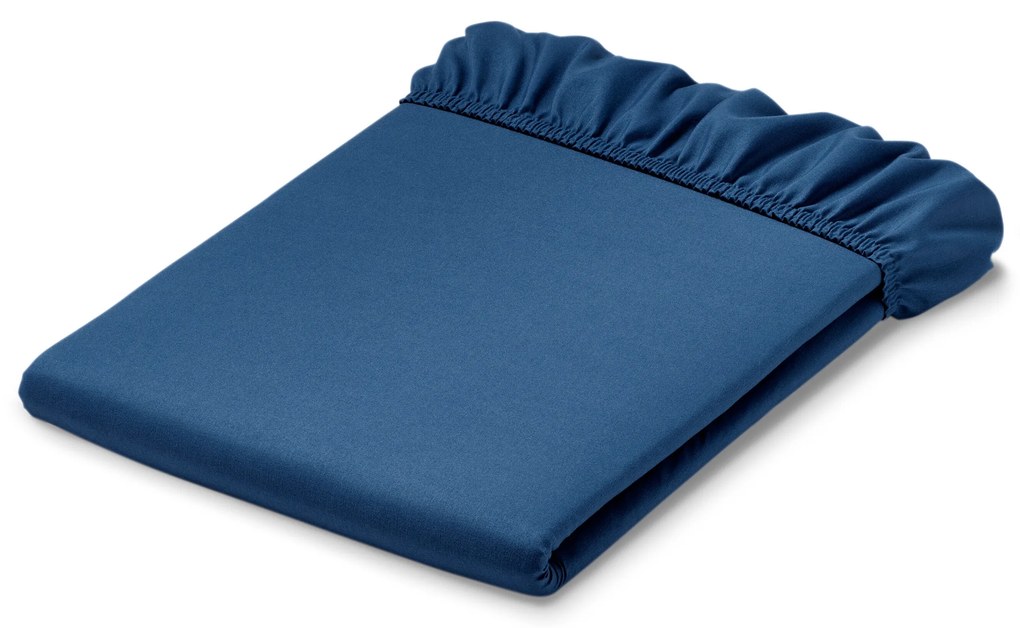 Napínacia posteľná plachta z mikrovlákna, tmavomodrá, nadmerná veľkosť