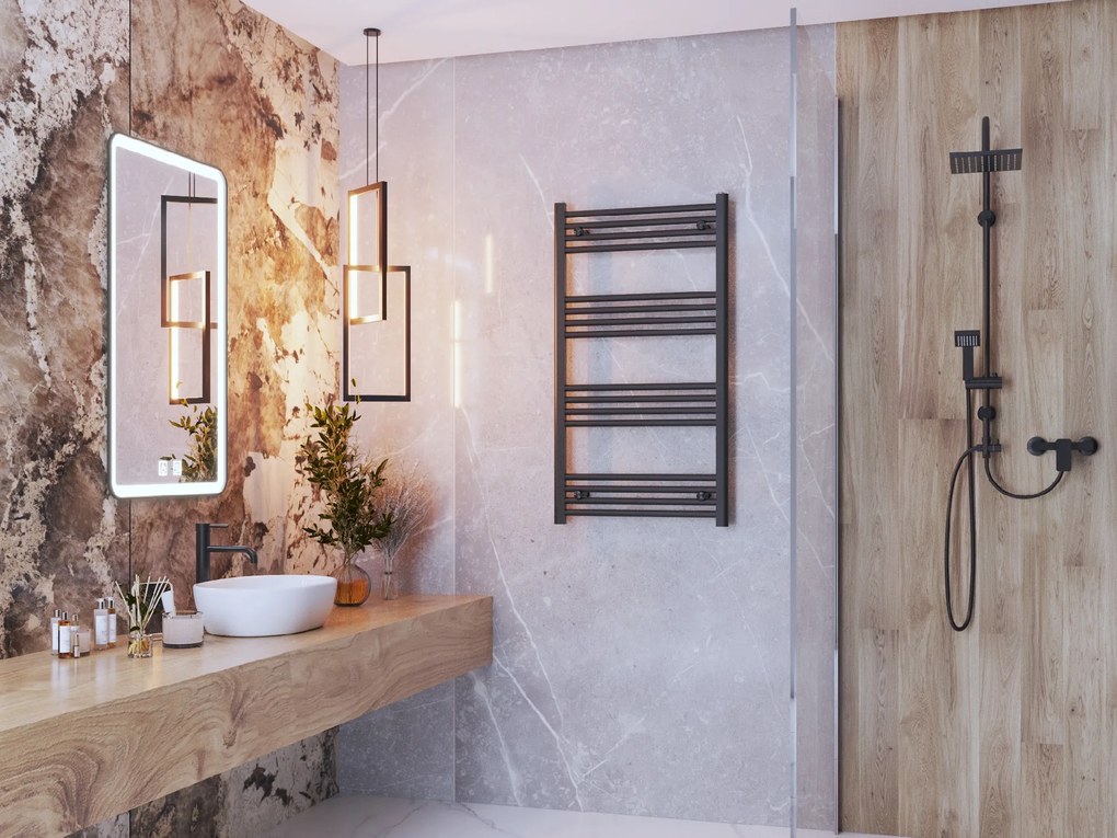 Gamma Erga Basic, vykurovacie teleso 1100x600 mm, 499 W, čierna, ERG-LAV-BASIC-11060-BK