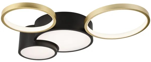 Stmievateľné stropné svietidlo ALIZEE LED/30W/230V 3000-6500K čierna/zlatá