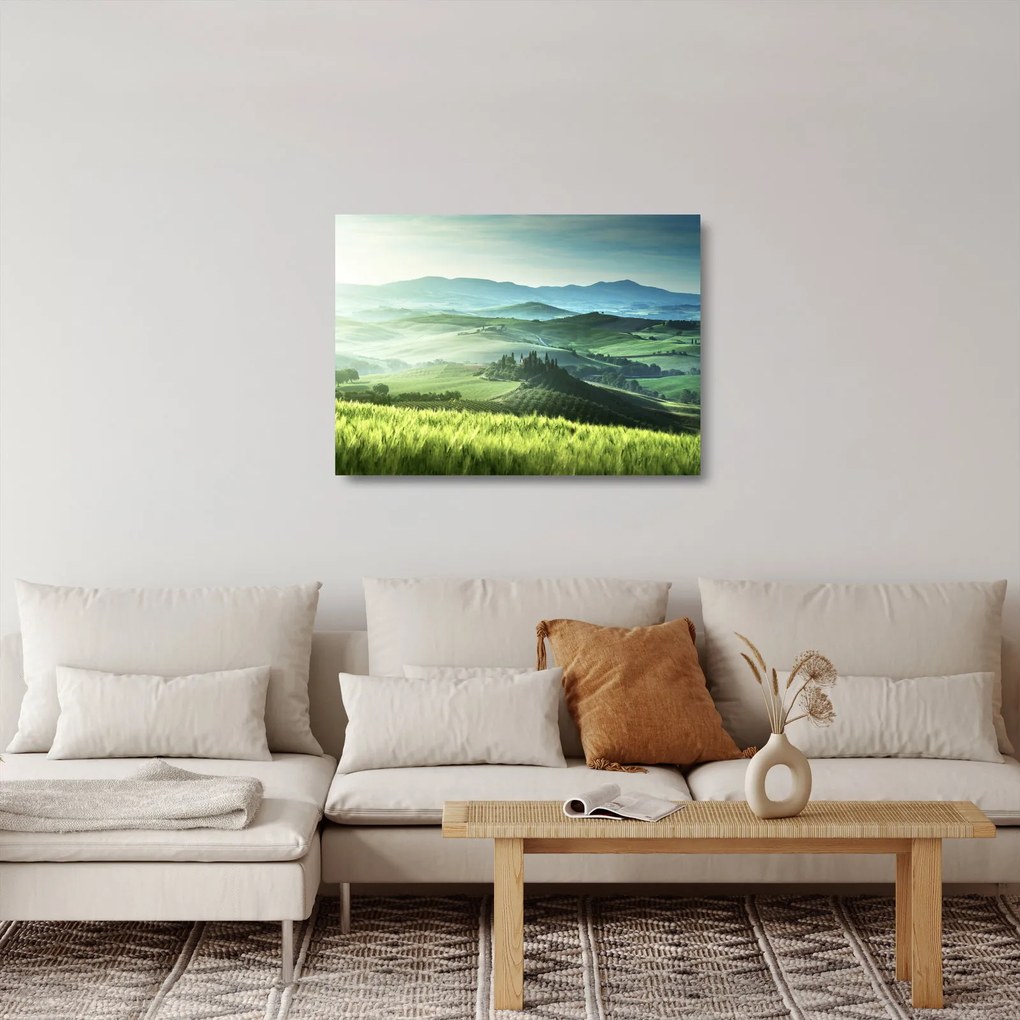 Sklenený obraz - Toskánsko, Taliansko (70x50 cm)