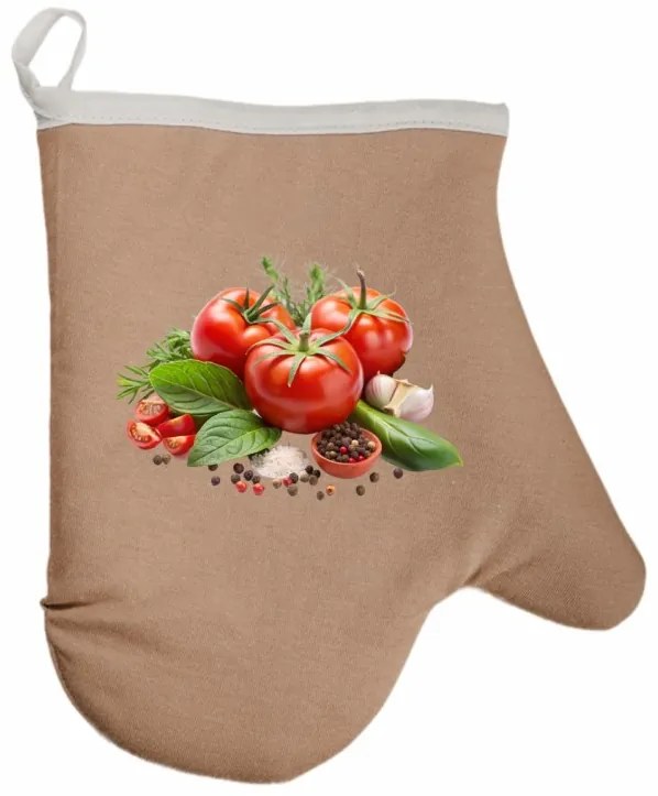 Kuchynská rukavica Veggie EMI, hnedá