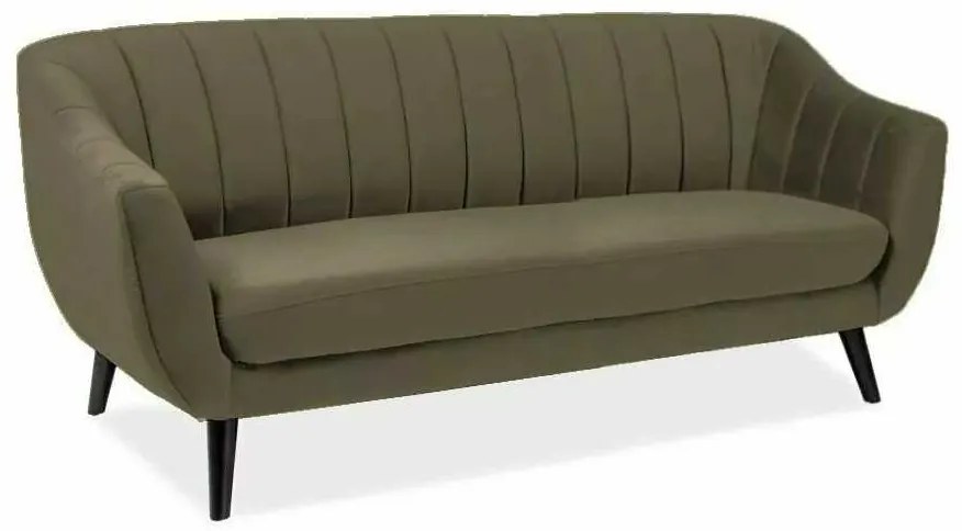 Pohovka Elite Velvet, trojsedačka, olivová